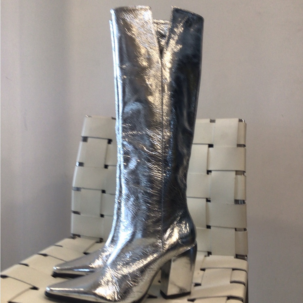 Zara silver boots